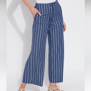 Lysse Serefina Striped wide leg Blue Women's Pants